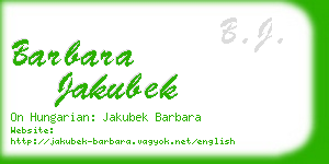 barbara jakubek business card